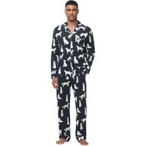 Pijamas Personalizados con Estampado Completo para Hombre, Talla Grande, Conjuntos de Pijamas, Ropa de Dormir de Manga Larga para Hombre, Conjuntos de Salón - Product Image 1