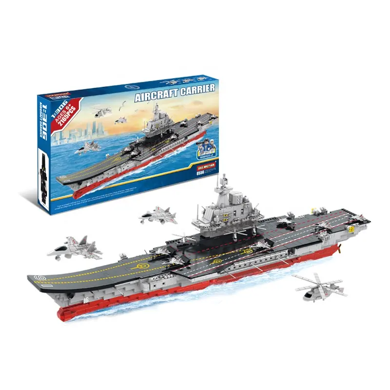 Lele Brother Liaoning Aircraft Carrier Model Assemble Block Military Warship Building Blocks Toy