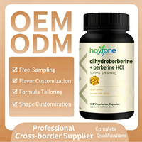 Capsules de dihydroberbérine berbérine HCl 500 mg, marque privée OEM, soutien métabolique, santé cardiovasculaire, soutien immunitaire pour adultes
