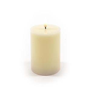 CANDELA BIANCA CON LUCE A LED DIAM. 7,5 cm H 10 cm - Product Image 1