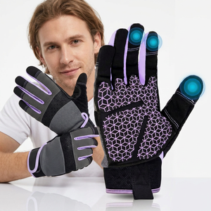 Gants anti-choc JNA GROUP, noirs, avec bouts des doigts texturés en PU, bracelet élastique antidérapant, sans latex, 7 oz, 16 pouces - Product Image 5