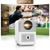 Projecteur intelligent Android BYINTEK Love 1 U4, stock européen, livraison rapide, prise en charge 1080P, WiFi intégré, mini cinéma portable