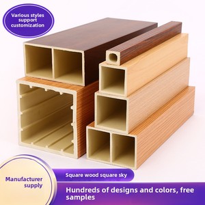 Griglia Geometrica WPC Personalizzata 5x10, Colonna in Legno per Portico, Trave Finta, Parete Divisoria per Soffitto e Sfondo - Product Image 5