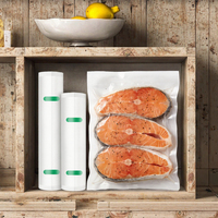 Rouleaux de film sous vide prédécoupés gaufrés, sacs de conservation alimentaire micro-ondables pour aliments pour animaux et mise en conserve