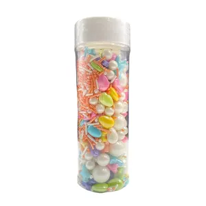 Bulk Holiday Halloween Plastic Quin Fancy Fruity Mix Slime Fire Edible Sugar Cake Cupcake Container Sprinkles