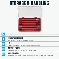 Jeu de tournevis de précision 6 pièces, embouts Phillips Torx, 35 mm, petit kit d'outils de réparation électronique avec étui