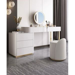 Modern LED Dresser <strong>Lighted</strong> Mirror Makeup <strong>Tables</strong> Makeup <strong>Vanity</strong> Dressing <strong>Table</strong> with Mirror Bedroom Hotel - Product Image 3