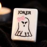 Juego de Mahjong Americano de Lujo con Fichas Acrílicas Negras y Cristales de Alta Calidad, Personalizado ODM para 4 Jugadores, Halloween