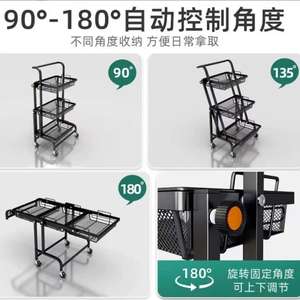 Carrito de Peluquería Moderno de Acero Inoxidable, Mueble de Salón con Ruedas - Product Image 6