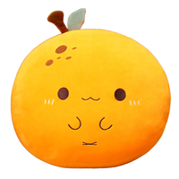Oreillers CPC OEM ODM personnalisés Orange Peach Lovey câlin oreillers moelleux hiver décoration de la maison unisexe en peluche pour bébés enfants