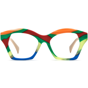 Borregls nhiều màu Matte Acetate kính khung phụ nữ thời trang Cat Eye Kính mắt quang học cảnh tượng quá khổ Cateye Eyewear 19375 - Product Image 4