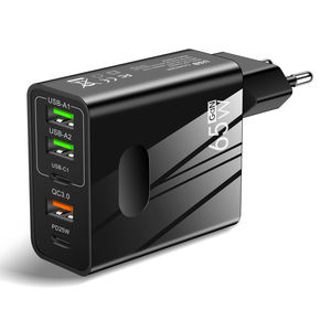 65W USB <span class=keywords><strong>Chargeur</strong></span> Charge Rapide 3.0 PD Muti Plugs Type C Charge Rapide Adaptateur Mural pour iPhone Samsung Xiaomi <span class=keywords><strong>Huawei</strong></span> <span class=keywords><strong>Chargeur</strong></span> de Téléphone - Product Image 1