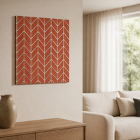 Autocollants muraux décoratifs en feutre PET à motif chevrons pour salon, chambre, chambre d'enfant, bureau à domicile