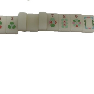 Juego de Fichas de Mahjong de Plástico Blanco, Piezas de Mahjong Grabadas para Sala de Juegos, Entretenimiento Familiar - Product Image 5