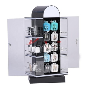 Xoay Acrylic hiển thị đứng với LED & khóa nhiều lớp Acrylic USB cáp điện thoại Sạc hiển thị cho điện thoại di động phụ kiện - Product Image 1