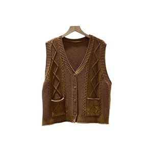 ODM Solid Color Elegant Women Soft Cotton Cashmere <strong>Black</strong> <strong>Cardigan</strong> Material Sweater Vest <strong>with</strong> <strong>Pockets</strong> - Product Image 6