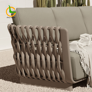 Set di Mobili <span class=keywords><strong>da</strong></span> Giardino in Alluminio per Esterni con Design Moderno, Ecologico e Resistente ai Raggi UV, per Hotel, Cortili e Soggiorni - Product Image 4