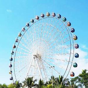 Manèges de fête foraine, grande roue de 65 m, attraction de parc d'attractions en plein air, construction en acier, certifiée CE, haute capacité - Product Image 1