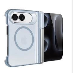 Vente flash, livraison rapide, coque de téléphone transparente magnétique, protection antichoc avec support de caméra en métal pour iPhone 18 Fold - Product Image 1