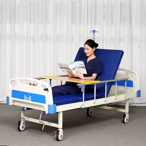 CE ISO sıcak satış ucuz manuel Normal ev/hastane iki fonksiyonlu tıbbi hastane yatağı hastaları için