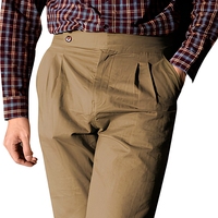 Pantalon Gurkha pour homme, double pli, coupe droite, en coton, décontracté, pour mariage ou soirée