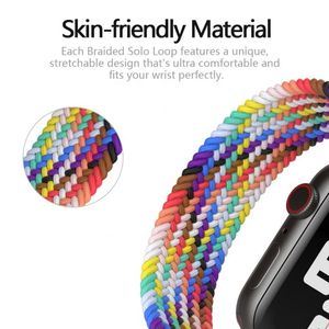 Bucle elástico de nailon de tela trenzada <span class=keywords><strong>2022</strong></span> para <span class=keywords><strong>Apple</strong></span> <span class=keywords><strong>Watch</strong></span> Band 44mm <span class=keywords><strong>40mm</strong></span> 38mm 42mm 1 pulsera para Iwatch Strap Solo - Product Image 4