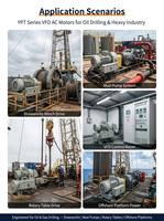 Moteur d'entraînement de plateforme pétrolière série YPT avec interrupteur auxiliaire et chauffage pour environnements difficiles, haute performance