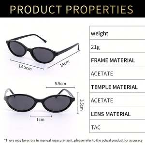 Lunettes de soleil polarisées ovales vintage personnalisées avec logo 2025, verres TAC, protection UV400, monture en acétate, petite monture, pour hommes et femmes - Product Image 6