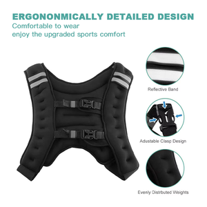 Kişisel Fitness için mukavemet eğitimi ve kas egzersiz 6-30LB için yansıtıcı şerit ağırlıklı yelek - Product Image 3