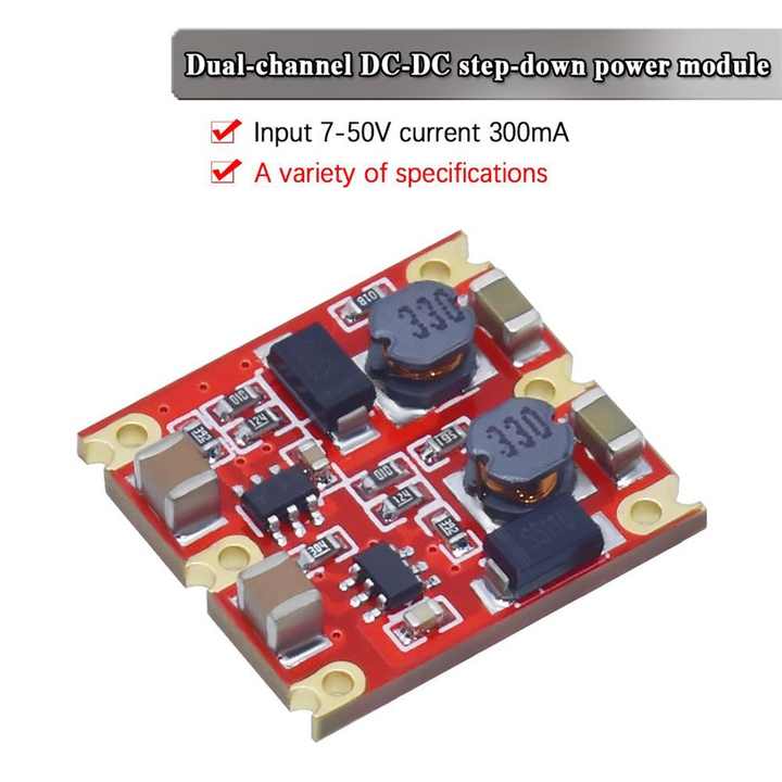 Two channel DC-DC step-down power module positive and negative dual 5 ...