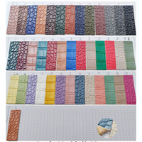 Cuir synthétique végétalien à texture crocodile personnalisé 0,55 MM PVC pour meubles, chaussures, sacs, portefeuilles