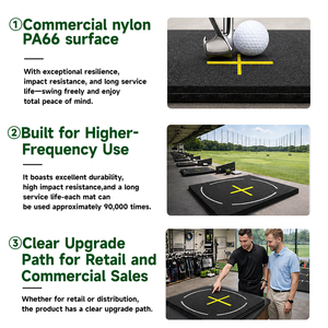 Tapis de frappe de golf professionnel Grearth, personnalisable OEM/ODM, en PA6, pour droitiers et gauchers, usage commercial, directement de l'usine - Product Image 2