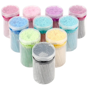 Cepillo de limpieza de extensión de pestañas de silicona Crystal Spoolies Mascara con cosméticos de maquillaje de brillo de nailon - Product Image 2