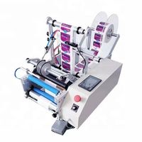 Machine d'étiquetage de bouteilles semi-automatique de table AOC, étiquettes en papier autocollantes, 20-40 pièces/minute, emballage en carton