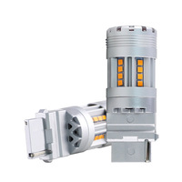 Brieyes Nouveau Design F2 Super Canbus Ampoule LED Sans Erreur pour Feux de Virage 1156 Bau15s P21w Py21w W21s Ambre Puces CSP 24W