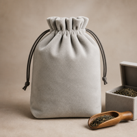 Tissu en polyester floqué, velours doux pour l'intérieur des boîtes haut de gamme, doublure de pochettes à thé et à vin, vente en gros en rouleau