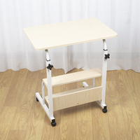Bureau d'ordinateur avec roulettes, plateau de lit pour ordinateur portable, table portable en bois pour ordinateur portable, bureau mobile pour la chambre à coucher
