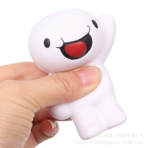 Pu Foam Doll White Face Waving Slow <b>Rebound</b> Stress Relief Toy Cute Desk Decor Unisex 5 To 7 Years - Product Image 5
