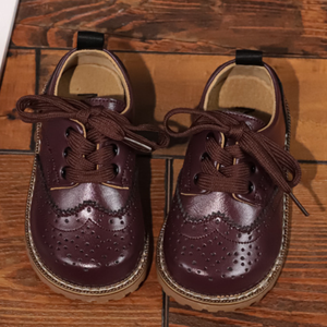 أحذية أطفال أنيقة للمدرسة، أحذية أكسفورد كلاسيكية بريطانية للأطفال، أحذية مسطحة للأطفال بنعل ناعم، أحذية أكسفورد سوداء - Product Image 3