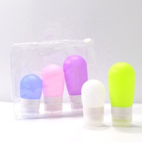 Botol Sampo Travel Squeeze Silikon Portabel Kustom Grosir Set 38Ml 60Ml 80Ml
