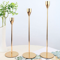 Foryoudecor Ensemble de 3 Bougeoirs Décoratifs pour Chandelles Coniques, Support de Chandelle pour Mariage Dîner Fête, Convient aux Chandelles Épaisses