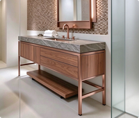 Meuble-vasque sur pied au design moderne, idéal pour les salles de bain contemporaines, cuisines et salles de bain, armoires de salle de bain
