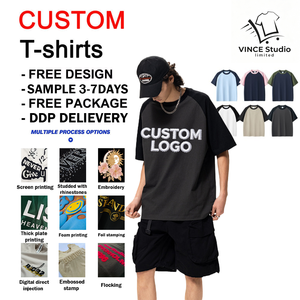 Breathable Classic <b>Plain</b> raglan sleeve T Shirt Durable Fabric Men's Oversize T-shirts Premium Heavyweight <b>Tshirts</b> For Men - Product Image 1