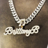 Jasen bijoux sur mesure Hip Hop glacé Moissanite diamants 925 en argent Sterling nom lettres pendentif breloques pour cadeau d'anniversaire