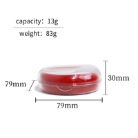 Nouvelle boîte à coussin d'air ronde transparente en PS de 13 g avec miroir, emballage de lotion, conteneur en plastique recyclable