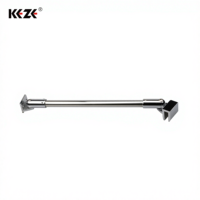 Support mural fixe en acier inoxydable pour panneau verre-verre, finition chromée, quincaillerie moderne pour porte de douche coulissante, usage salle de bain