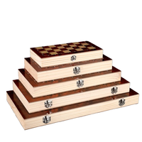 Set Permainan Catur Kayu Grosir dengan Jam Catur Ramah Lingkungan Papan Catur Lipat Tahan Lama Portabel Hadiah Edukatif Orang Tua-Anak