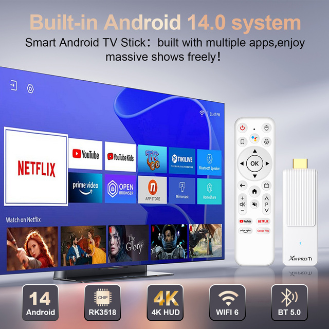 X88 Pro T1 Original Factory Supply 4K Video Android TV Stick RK3518 2GB Ram 16GB Rom Custom TV Dongle