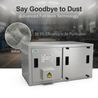 Système de purification d'air industriel robuste à charbon actif avec ventilateur monobloc et boîtier de purification