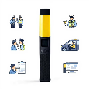 Testeur d'<span class=keywords><strong>alcool</strong></span>émie portable AT7600 avec capteur WGSensor à pile à combustible, détecteur manuel à batterie rechargeable unidirectionnel, modèle 10s - Product Image 2